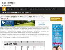 Tablet Screenshot of myprintablecalendars.com